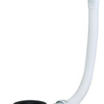 Trop-plein lavabo, Ø30x35mm, serrage de 0 à 25mm, intercalaire blanc H. 33mm