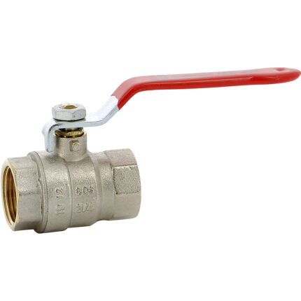 Vanne sphère laiton titré 4MS Bâtiment+ femelle femelle BSP poignée rouge DN3/8