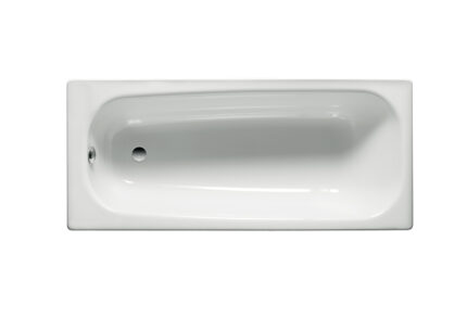 Contesa baignoire en acier émaillé (épaisseur acier 1,5mm) percée 1 trou avec fond lisse sans pied blanc 170 garantie 3