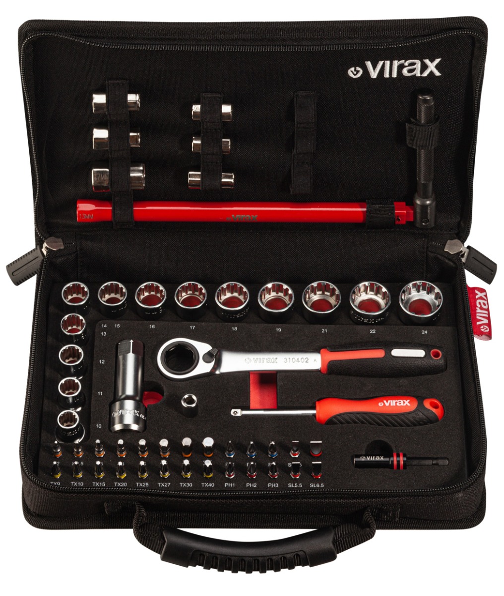 4985 Coffret cle robinet + douil trav - 51pcs – Image 1