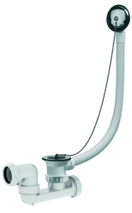 Vidage baignoire à bouchon, cuvette Ø70mm, serrage 0/26mm, débit : 52,5 l/mn