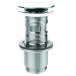 Bonde universelle digiclic ou fixe,H. 100mm,clapet inox,corps ABS chromé, NF