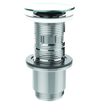 Bonde universelle digiclic ou fixe,H. 100mm,clapet inox,corps ABS chromé, NF