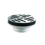Bonde lavabo écoulement libre, grille inox Ø63mm, serrage 0 à 55mm
