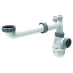 Tubulure gain d'espace CONNECTIC lavabo joints intégrés, réglable, sortie Ø32mm