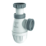 Siphon bi-matière joints intégrés lavabo, CONNECTIC, réglable, sortie Ø32mm, NF