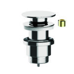 Bonde universelle lavabo digiclic, clapet laiton, H. 116mm serrage 10 à 80mm