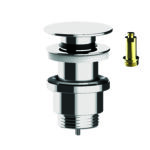 Bonde universelle lavabo laiton chromé,digiclic ou fixe,H. 116mm serrage 10 à 80