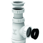 Siphon universel, H. réglable 62 à 97mm, entrée 11/2 ou 11/4 , sortie Ø32/40mm