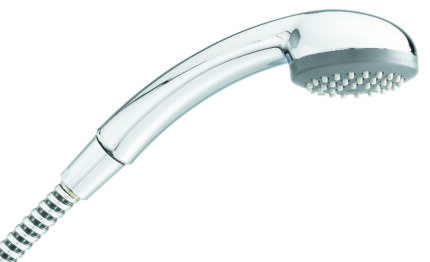 Douchette 1 jet ABS chromé, COBRA, avec système anti-calcaire