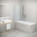 Paroi baignoire EQUI EIBAE L80 1.4M blanc v.clair