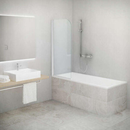 Paroi baignoire EQUI EIBAE L80 1.4M blanc v.clair