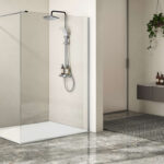 Paroi walk-in MELINA MITWE L120 2M argent poli v.clair clean